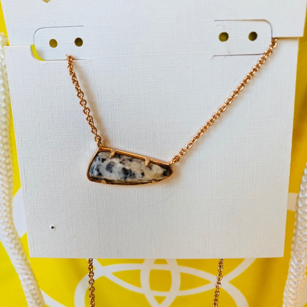NWT Kendra Scott Etta Granite & Rose Gold PERFECT - Picture 2 of 8